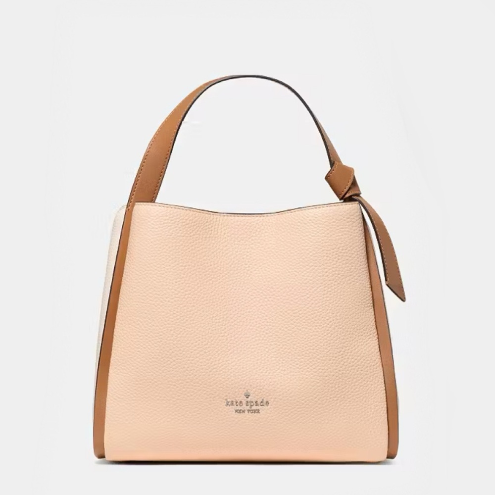 ♠️Kate Spade Knott Colorblock Convertible Crossbody Tote Bag, Crisp Peach NWT